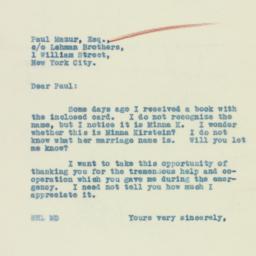 Letter: 1933 March 16