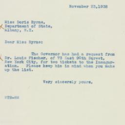 Letter: 1938 November 23