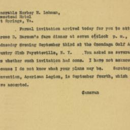 Telegram: 1930 August 22