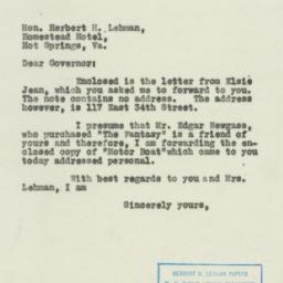 Letter: 1930 July 14