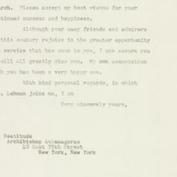 Letter: 1948 November 4