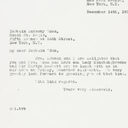 Letter: 1938 December 14