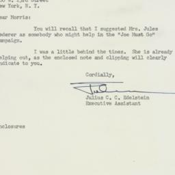 Letter: 1954 May 19