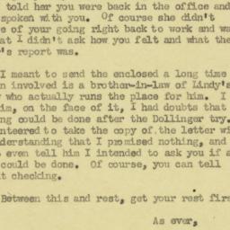 Letter: 1952 August 19