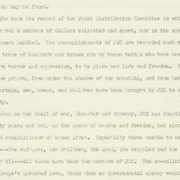 Press Release: 1953 January 10