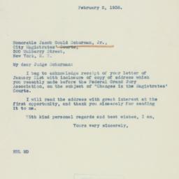 Letter: 1938 February 2