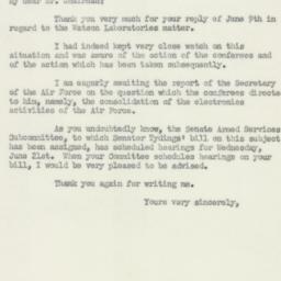 Letter: 1950 June 17