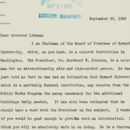 Letter: 1933 September 22