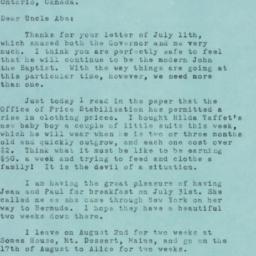 Letter: 1951 July 24