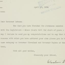Letter: 1934 April 30