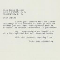 Letter: 1951 September 4