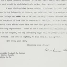 Letter: 1950 February 3