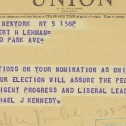 Telegram: 1946 September 5