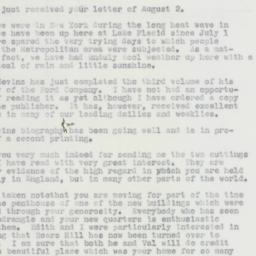 Telegram: 1963 August 6