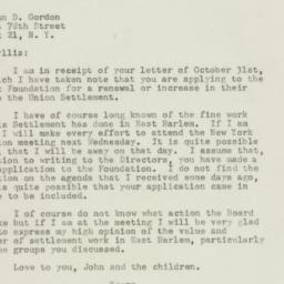 Letter: 1947 November 6