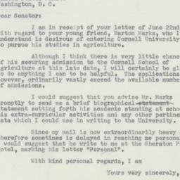 Letter: 1956 June 27