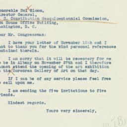 Letter: 1937 November 19