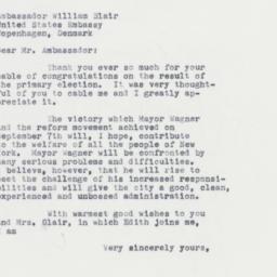 Letter: 1961 September 19