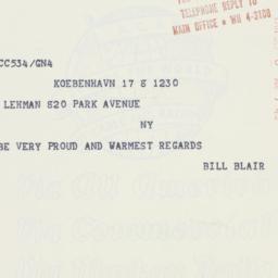 Telegram: 1961 September 8
