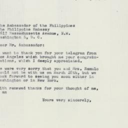 Letter: 1958 April 9
