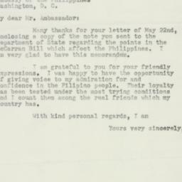 Letter: 1952 May 27