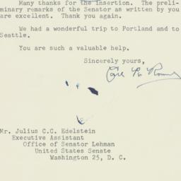 Letter: 1954 June 3