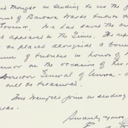 Letter: 1958 May 11