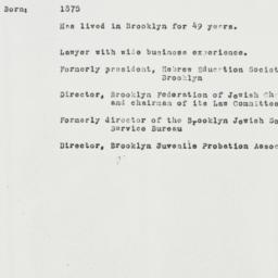 Memorandum: 1931 July 14
