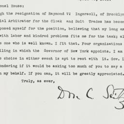 Letter: 1931 April 25