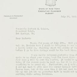 Letter: 1931 July 30