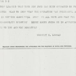 Telegram: 1934 March 19