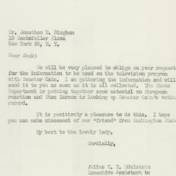 Letter: 1950 August 11