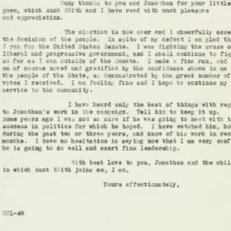 Letter: 1946 November 9