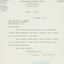 Letter: 1953 March 4