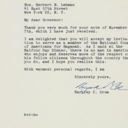 Letter: 1947 November 14