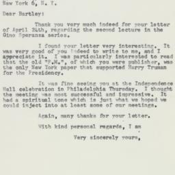 Letter: 1958 April 28