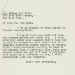 Letter: 1931 October 22
