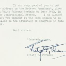 Letter: 1953 July 7