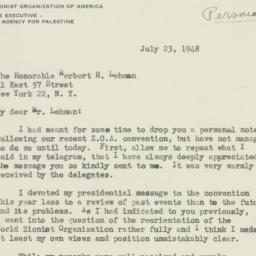 Letter: 1948 July 23