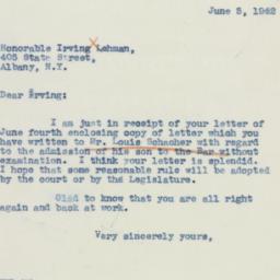 Letter: 1942 June 5