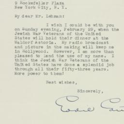 Letter: 1948 January 26
