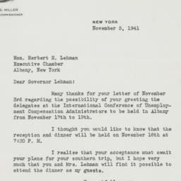 Letter: 1941 November 5