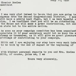 Letter: 1958 July 11