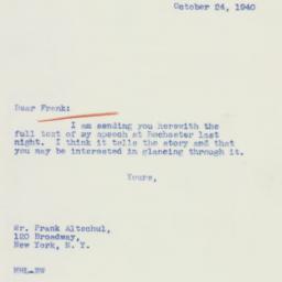 Letter: 1940 October 24