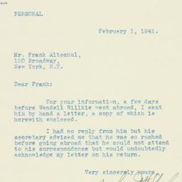 Letter: 1941 February 1