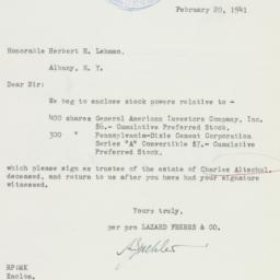 Letter: 1941 February 20