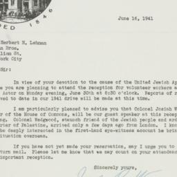 Letter: 1941 June 16