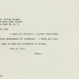 Letter: 1948 December 18