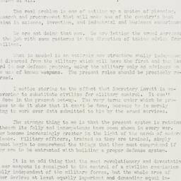 Memorandum: 1952 October 14