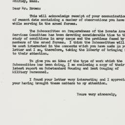 Letter: 1951 August 3